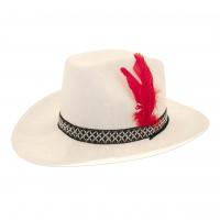 Dallas Cowboy Hat with Feather, White