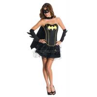Batgirl Corset Fancy Dress Costume