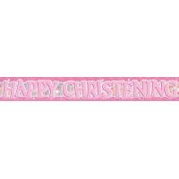 Christening Prismatic Banner, Pink