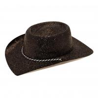 Glitter Cowboy Hat, Black