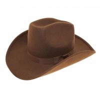 Wool Felt Cowboy Hat, Brown