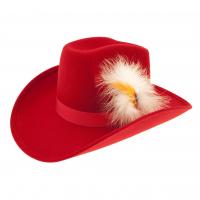 Wool Felt Cowboy Hat, Red