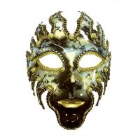 Black & Gold Glazed Flames Eyemask