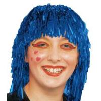 Budget Tinsel Wig, Blue