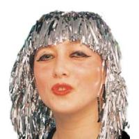 Budget Tinsel Wig, Silver