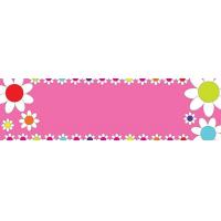 Pink Flowers Personalised Banner