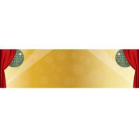 Gold with Red Curtains Prom Personalised Banner
