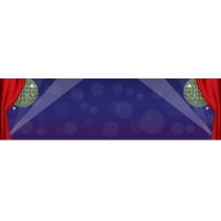 Purple with Red Curtains Prom Personalised Banner