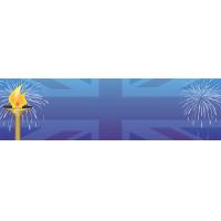 Blue UJ  Torch Jubilee Personalised Banner