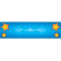 Blue and Orange Star Personalised Banner