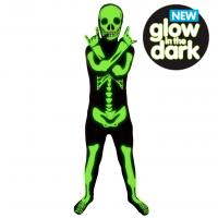 Kids Glow Skeleton Monster Morphsuit