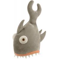 Novelty Hat Grey Shark Bite
