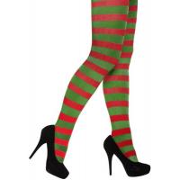 Tights.Red/Green Stripe.Ladies