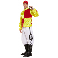 Jockey Fancy Dress Costume, Red/Yellow