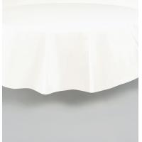 White Round Plastic Table Cover