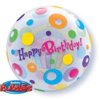Birthday Cupcake & Dots Bubble Balloon