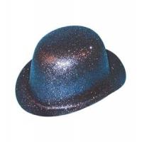 Glitter Bowler Hat, Black