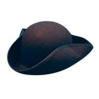 Wool Felt Tricorn, Black