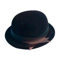Plastic Flock Bowler Hat