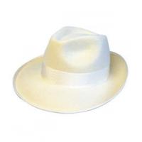Wool Felt Gangster Hat, White