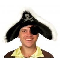 Pirate Captains Hat with Marabou Trim