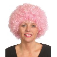 Curly Afro Wig, Pale Pink