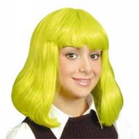Cheerleader Wig, Neon Green