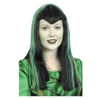 Vampiress Wig with Green Streaks