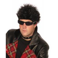 Spikey Short Punk Wig, Black