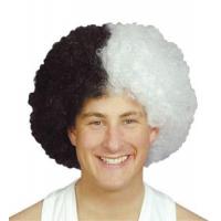 Sports Fan Wig, Black and White