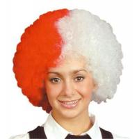 Sports Fan Wig, Red and White