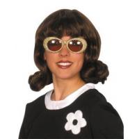 60's Flick Up Wig, Brown