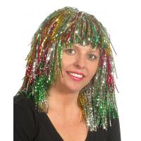 Short Crinkle Tinsel Wig, Multi