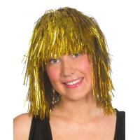 Short Cyber Tinsel Wig, Gold