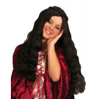 Renaissance Wig with Plait, Black