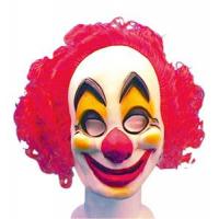 Clown Front Face Mask with Hair