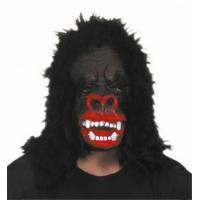 Rubber Gorilla Mask with Fur