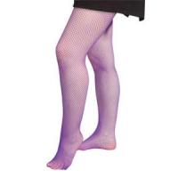 Neon Fishnet Tights, Purple