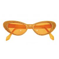 Flyaway 50s Style Specs, Gold Glitter