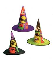 Witch Hat with Printed Design