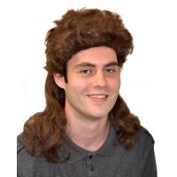 Redneck Mullet Wig, Brown
