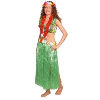 Flowered Hula Skirt, Green